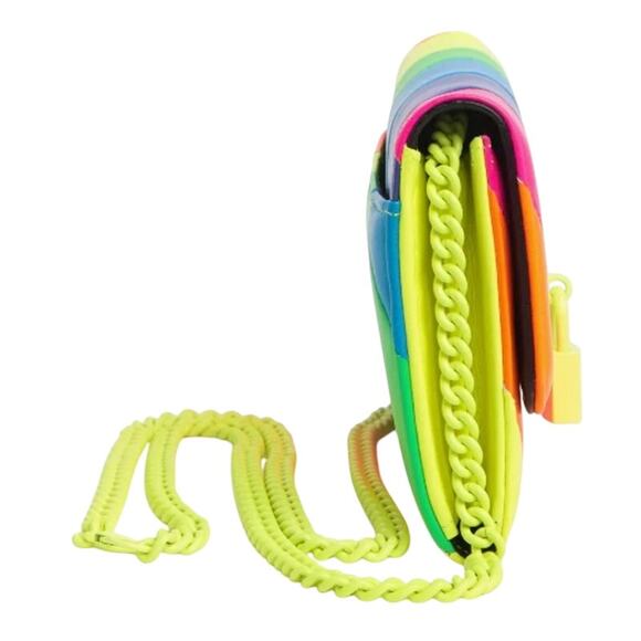 Kurt Geiger London Brixton Rainbow Chain Wallet*Retail $155*Crossbody - Picture 3 of 4